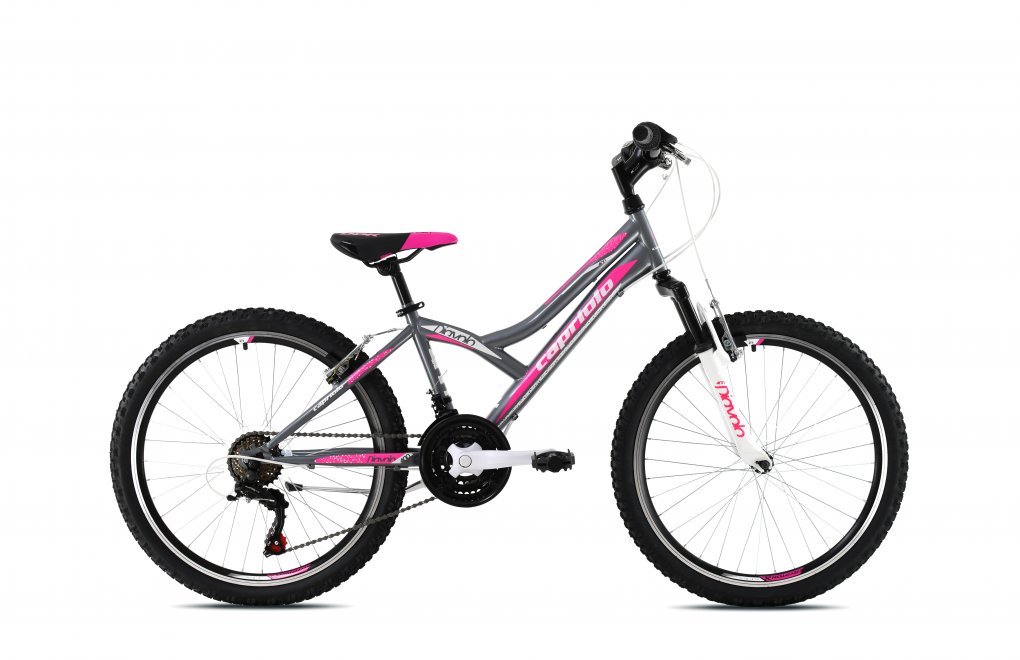 Bicikla CAPRIOLO Diavolo 400 24'' sivo-roze